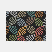 パタースタイリッシュンモダン-ファッション幾何学的ヴィンテージ フリースブランケット (正面(横))