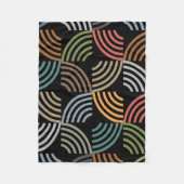 パタースタイリッシュンモダン-ファッション幾何学的ヴィンテージ フリースブランケット (正面)