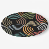 パタースタイリッシュンモダン-ファッション幾何学的ヴィンテージ ペーパープレート (アングル)