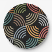 パタースタイリッシュンモダン-ファッション幾何学的ヴィンテージ ペーパープレート (正面)