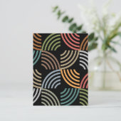 パタースタイリッシュンモダン-ファッション幾何学的ヴィンテージ ポストカード (スタンド正面)