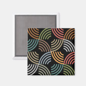 パタースタイリッシュンモダン-ファッション幾何学的ヴィンテージ マグネット (正面/裏面)