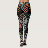 パタースタイリッシュンモダン-ファッション幾何学的ヴィンテージ レギンス (裏面)