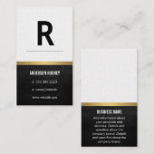 パタースタイリッシュンレザー金ゴールドトリム付きモノグラム 名刺 (正面/裏面)