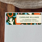 パタースタイリッシュン抽象芸術パターン差出人住所 ラベル