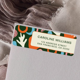 パタースタイリッシュン抽象芸術パターン差出人住所 ラベル