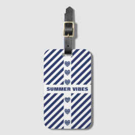 パターストライプのンと名前 ラゲッジタグ