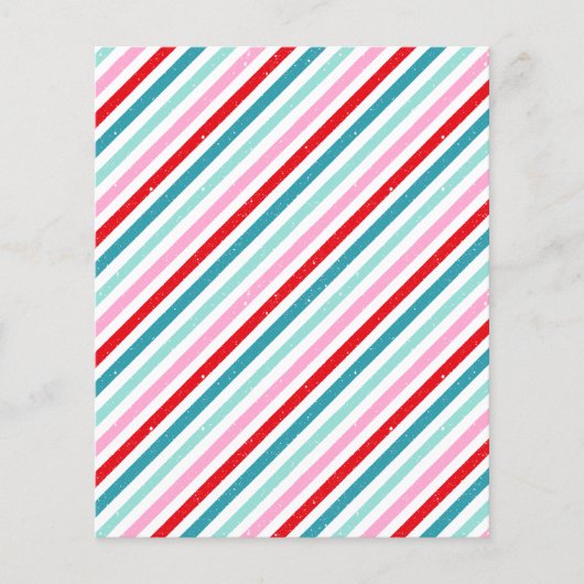 パターストライプのンピンクレッドグリーンスクラップブック紙 (正面)