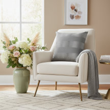 パターストライプのン枕 – メタリック銀ストライプ製