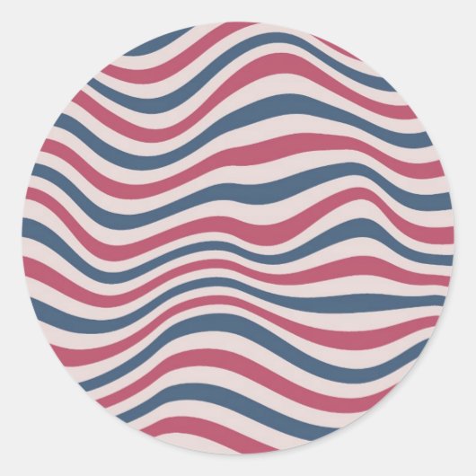 パターストライプのン2 ラウンドシール (正面)