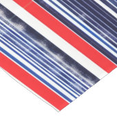 パターストライプのン、青、コーヒ赤と白ーマググ ミディアムテーブルランナー (コーナー)