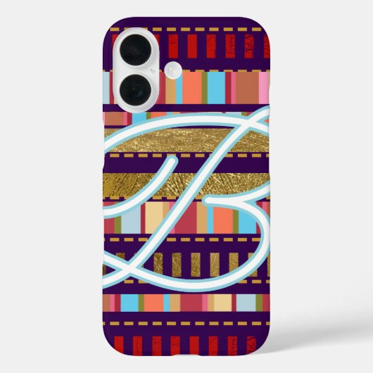 パターストライプンと名前クール Case-Mate iPhoneケース (裏面)