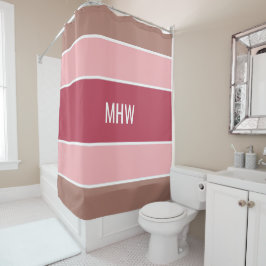 パターストライプンカスタムモノグラムシャワーカーテン シャワーカーテン