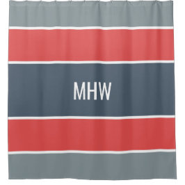 パターストライプンカスタムモノグラムシャワーカーテン シャワーカーテン