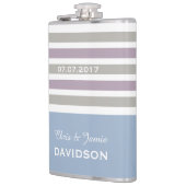 パターストライプンカスタムモノグラムフラスコ フラスク (左)