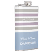 パターストライプンカスタムモノグラムフラスコ フラスク (右)