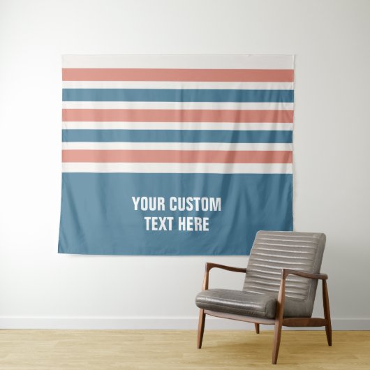 パターストライプンカスタム文字タペストリー タペストリー (インサイチュ(横))