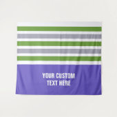 パターストライプンカスタム文字タペストリー タペストリー (正面(横))