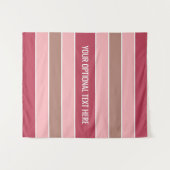 パターストライプンカスタム文字タペストリー タペストリー (正面(横))