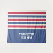 パターストライプンカスタム文字タペストリー タペストリー (正面(横))
