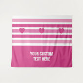 パターストライプンカスタム文字タペストリー タペストリー (正面(横))