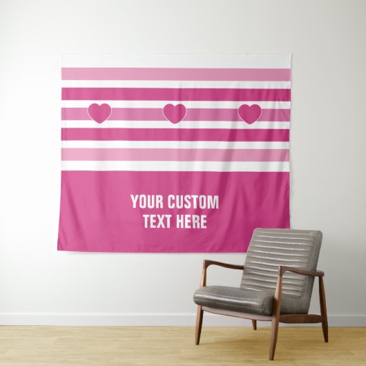 パターストライプンカスタム文字タペストリー タペストリー (インサイチュ(横))