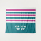 パターストライプンカスタム文字タペストリー タペストリー (正面(横))