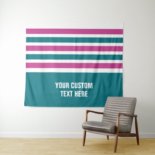 パターストライプンカスタム文字タペストリー タペストリー (インサイチュ(横))