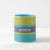 パターストライプン名前をカスタムするマグカップ – スタイルの選択 マグカップ (中央)