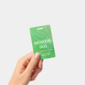 パターストライプン新学期浴室ホールパス バッジ (手持ち)