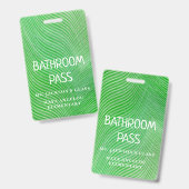 パターストライプン新学期浴室ホールパス バッジ (正面＆裏面)