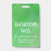 パターストライプン新学期浴室ホールパス バッジ (裏面)