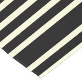 パターストライプン2トーンブラッククリーム ショートテーブルランナー (コーナー)