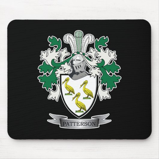 パターソンの家紋の紋章付き外衣 マウスパッド (正面)