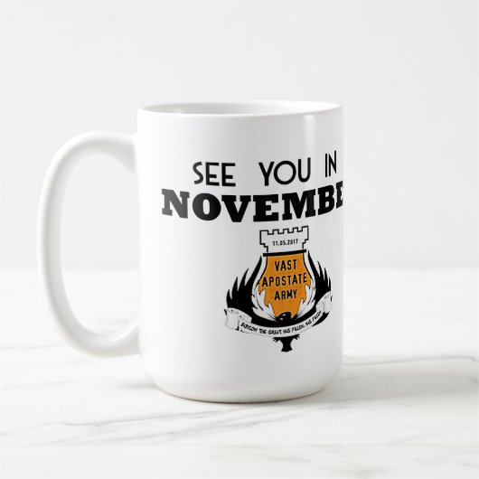 パターソンまで睡眠はまたは11月のマグの会いません コーヒーマグカップ (左)