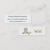 パターソン犬公園の友人 スキニー名刺 (正面/裏面)