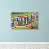 パターソン、ニュージャージー – ラージレターシーン キャンバスプリント (インサイチュ (ウッドフロア))