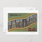 パターソン、ニュージャージー – ラージレターシーン ポストカード (正面/裏面)