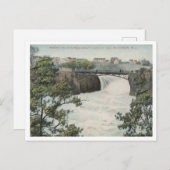 パターソンNJ、パッシック秋、1904年の洪水ヴィンテージ ポストカード (正面/裏面)