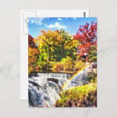 パターソンNJ – レインボーオーバーパターソン素晴らし滝 ポストカード (正面/裏面)