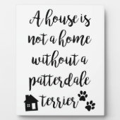 パターデールテリアプリントウィズイーゼル フォトプラーク (正面)