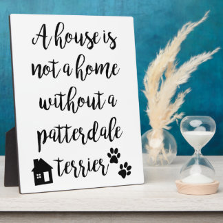 パターデールテリアプリントウィズイーゼル フォトプラーク