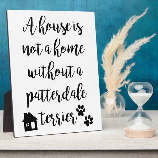 パターデールテリアプリントウィズイーゼル フォトプラーク (側面)
