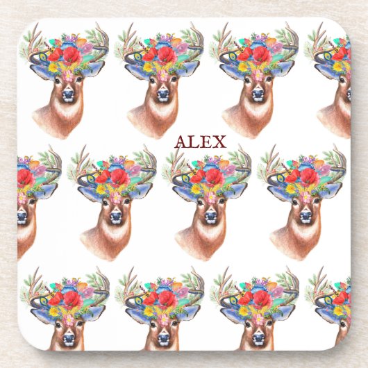 パターナフラワートナディアクリスマスクリスマス魔法コースター コースター (正面)