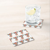 パターナフラワートナディアクリスマスクリスマス魔法コースター スクエアペーパーコースター (インサイチュ)