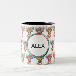 パターナフラワートナディースクリスマス魔法コーヒーマグ ツートーンマグカップ