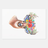 パターナフラワートナディースクリスマス魔法 ラッピングペーパーシート (正面2)