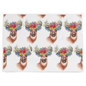 パターナフラワートナディースクリスマス魔法 ラージペーパーバッグ (正面)