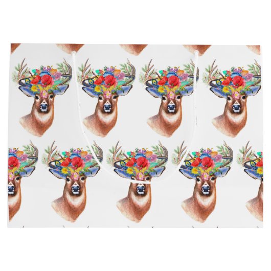 パターナフラワートナディースクリスマス魔法 ラージペーパーバッグ (裏面)