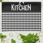 パターパーソナライズされたン千鳥格子のキッチンタオル キッチンタオル (折り畳み)